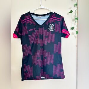 Women Mexico Graphic Jersey - Black and Pink